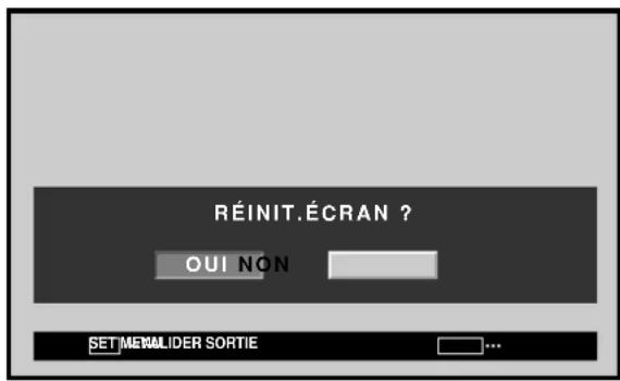 PIONEER PDP427CMX - Au cours de l'opération 3 ci-dessus, utilisez les touches ▲/▼ pour sélectionner l'option [RÉINIT. ÉCRAN] puis appuyez sur la touche SET. - 1
