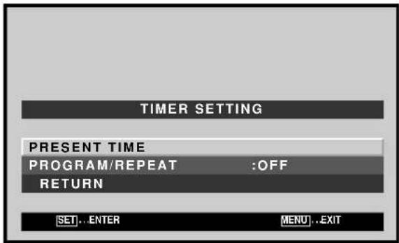 PIONEER PDP427CMX - Setting the PRESENT TIME - 6