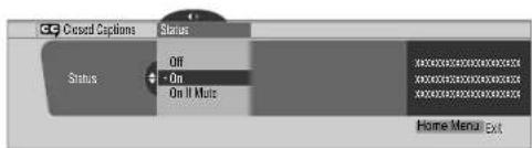 PIONEER PDP4280HD - Activating the closed caption - 1