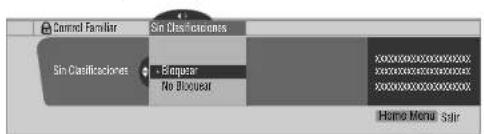 PIONEER PDP4280HD - Bloqueo de programas de TV no clasificados (NR) - 1