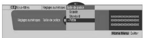 PIONEER PDP4280HD - Sélection des paramètres du sous-titrage codé numérique - 1