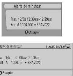PIONEER PDP4280HD - Quand le moment d'un rappel programme est atteint (I'accord automatique est en service) - 1