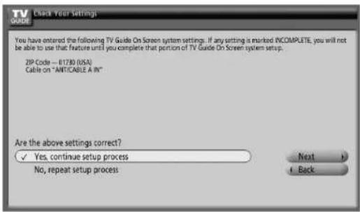 PIONEER PDP4280HD - Screen 5: Are the settings correct? - 1