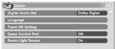 PIONEER PDP4280HD - About "Option" menus - 2