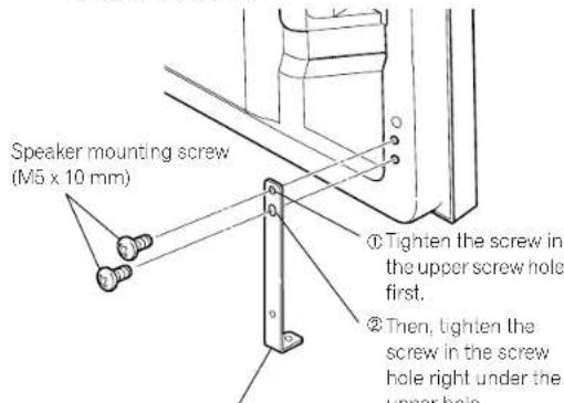 PIONEER PDP4280HD - Attach the speaker mounting fittings to the rear of the plasma display. - 1