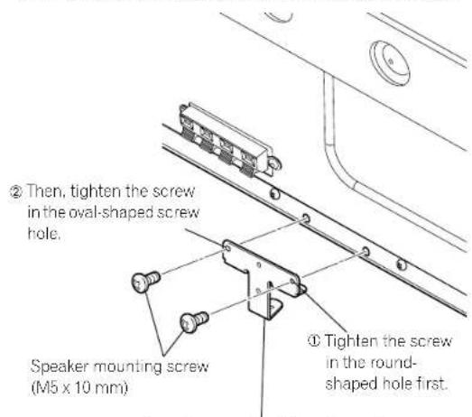 PIONEER PDP4280HD - Attach the speaker mounting fittings to the rear of the plasma display. - 2