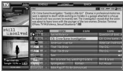 PIONEER PDP4280HD - Pulse TV GUIDE para visualizar la pantalla de listas. - 1