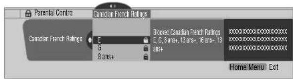PIONEER PDP4360HD - Setting Canadian French ratings - 1