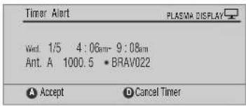 PIONEER PDP4360HD - When scheduled reminder is about to progress (auto-tune is OFF) - 3