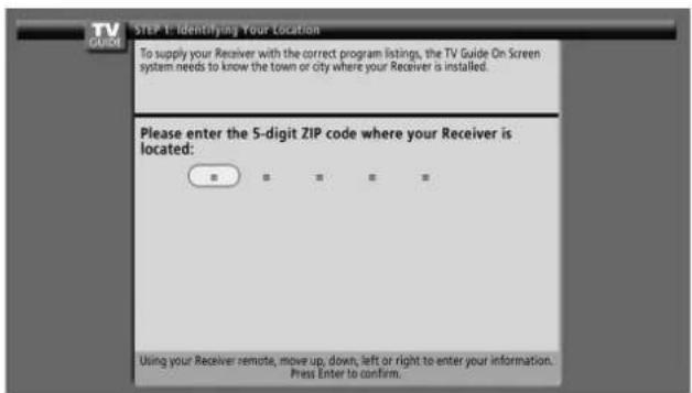 PIONEER PDP4360HD - Écran 2: Entreé du Code ZIP ou Postal - 1