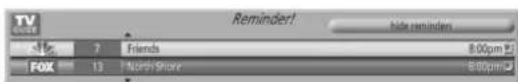 PIONEER PDP4360HD - When scheduled reminder is about to progress (auto-tune is OFF) - 1