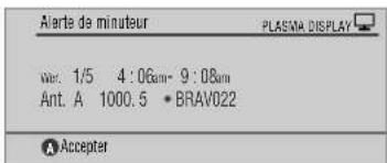 PIONEER PDP4360HD - Quand le moment d'un rappel programme est sur le point d'être atteint (l'accord automatique est en service) - 2