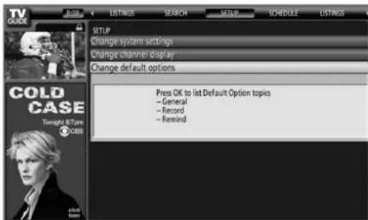 PIONEER PDP4360HD - Cambio de las options predeterminadas - 1