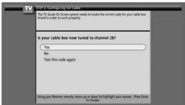 PIONEER PDP4360HD - Screen 11: Cable Box Tuned to Channel 28? - 1