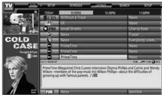 PIONEER PDP4360HD - The Listings screen - 2