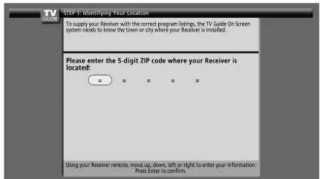 PIONEER PDP4360HD - Screen 2: Enter ZIP or Postal Code - 1
