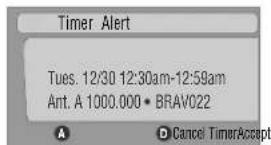PIONEER PDP4360HD - When scheduled reminder is about to progress (auto-tune is OFF) - 2