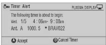 PIONEER PDP4360HD - When the recording is about to start - 3