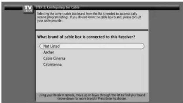 PIONEER PDP4360HD - Screen 8: Cable Box Brand Name - 1