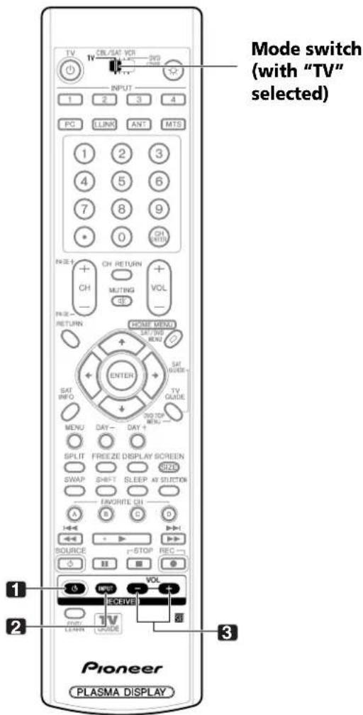PIONEER PDP4360HD - Using the remote control unit to control other devices - 1