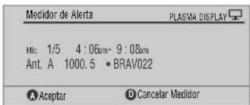 PIONEER PDP4360HD - Cuando un avis programado está para avanzar (auto-tune está desactivado). - 3
