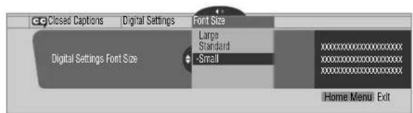 PIONEER PDP4360HD - Selecting digital closed caption parameters - 1