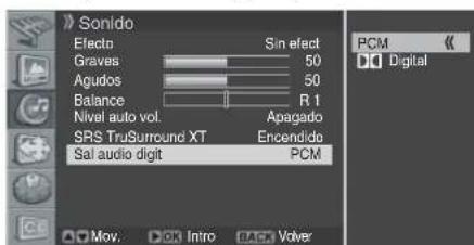PIONEER PDP42A3HD - Configuración del sonido digital externo - 1