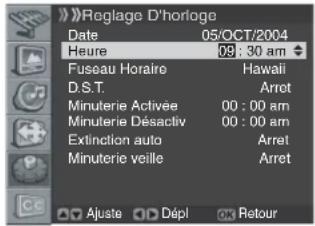PIONEER PDP42A3HD - Réglage de la date et de l'heure - 3