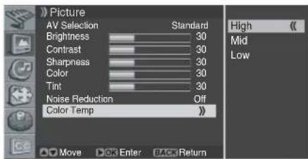 PIONEER PDP42A3HD - Setting the Color Temperature - 2