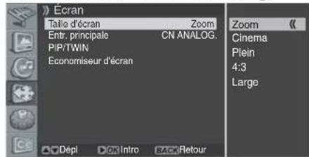 PIONEER PDP42A3HD - Modification de la taille de l'écran - 1