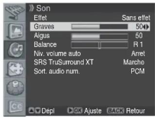PIONEER PDP42A3HD - Personnalisation des réglages du son - 1