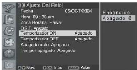 PIONEER PDP42A3HD - Ajuste de la hora de encendido de la pantalla de plasma - 1