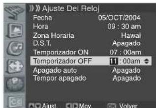 PIONEER PDP42A3HD - Ajuste de la hora de apagado de la pantalla de plasma - 2