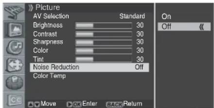 PIONEER PDP42A3HD - Using the Noise Reduction Feature - 1