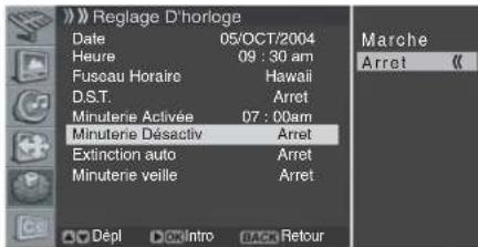PIONEER PDP42A3HD - Réglage de l'heure de mise hors tension de l'écran à plasma - 1