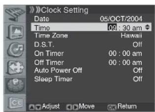 PIONEER PDP42A3HD - Setting the Current Date and Time - 3