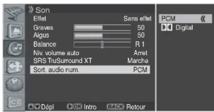 PIONEER PDP42A3HD - Réglage du son numérique externe - 1
