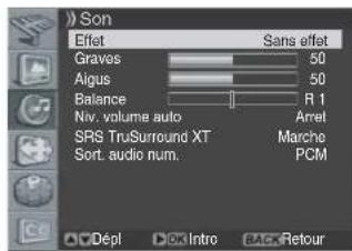 PIONEER PDP42A3HD - Sélection de l'effet de son - 1