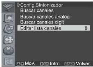 PIONEER PDP42A3HD - Ediciones de una lista de canales - 1
