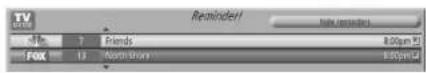 PIONEER PDP5080HD - Quand le moment d'un rappel programmé est atteint (l'accord automatique n'est pas en service) - 1