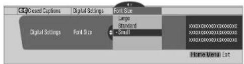 PIONEER PDP5080HD - Selecting digital closed caption parameters - 1