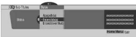 PIONEER PDP5080HD - Activación de la subtitulación - 1