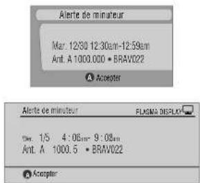 PIONEER PDP5080HD - Quand le moment d'un rappel programmé est atteint (l'accord automatique est en service) - 1