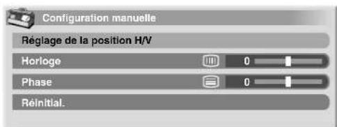 PIONEER PDP5080HD - Réglages manuels de la position de l'image et de l'horloge (source PC uniquement) - 1