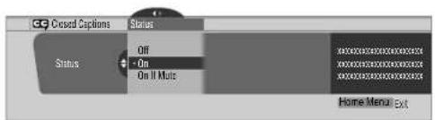 PIONEER PDP5080HD - Activating the closed caption - 1