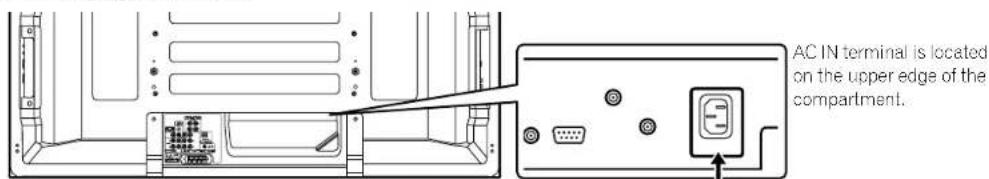 PIONEER PDP5080HD - Connecting the power cord - 1