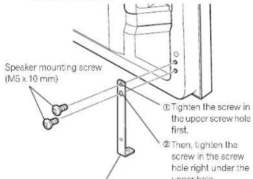 PIONEER PDP5080HD - Attach the speaker mounting fittings to the rear of the plasma display. - 1