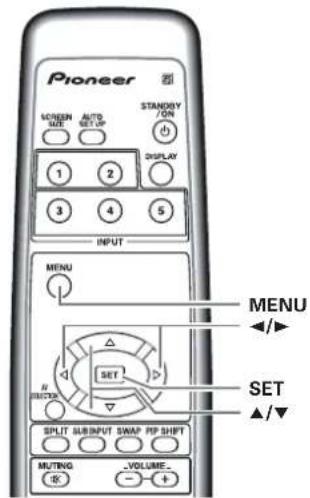 PIONEER PRO1010HD - Adjusting Screen POSITION, CLOCK, and PHASE (Manual Adjust) - 2