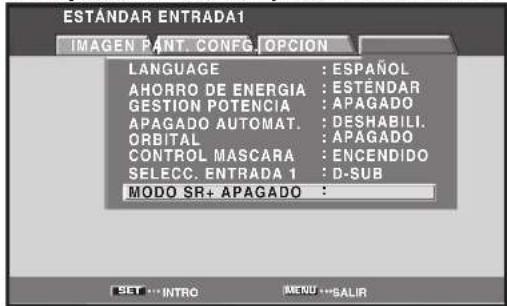 PIONEER PRO1010HD - Ajuste del MODO SR+ - 5