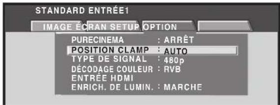 PIONEER PRO1010HD - Paramétrage de [POSITION CLAMP] (ENTRÉE1 (D-SUB), 5) - 5